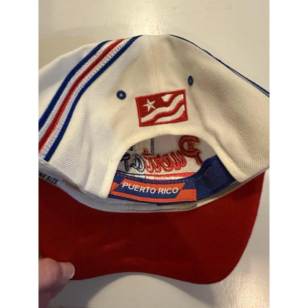 Puerto Rico 21 City Hunter Red Blue White Baseball Strapback Cap Hat